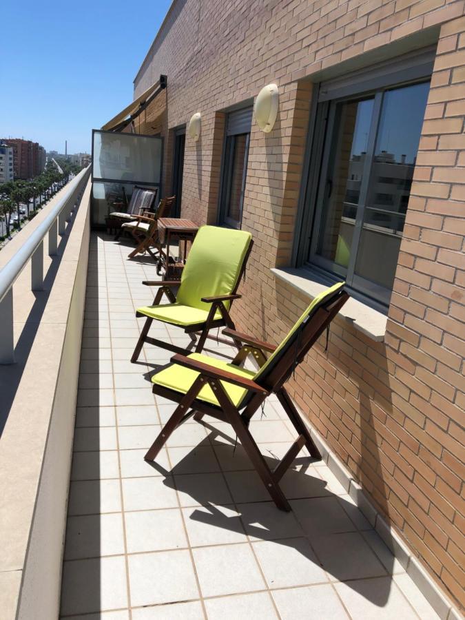 Atico Mirador Paseo Antonio Banderas Primera Linea De Playa Y Piscina Málaga Eksteriør bilde